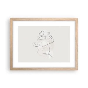 Poster in cornice rovere chiaro - Profilo di sogno - 40x30 cm