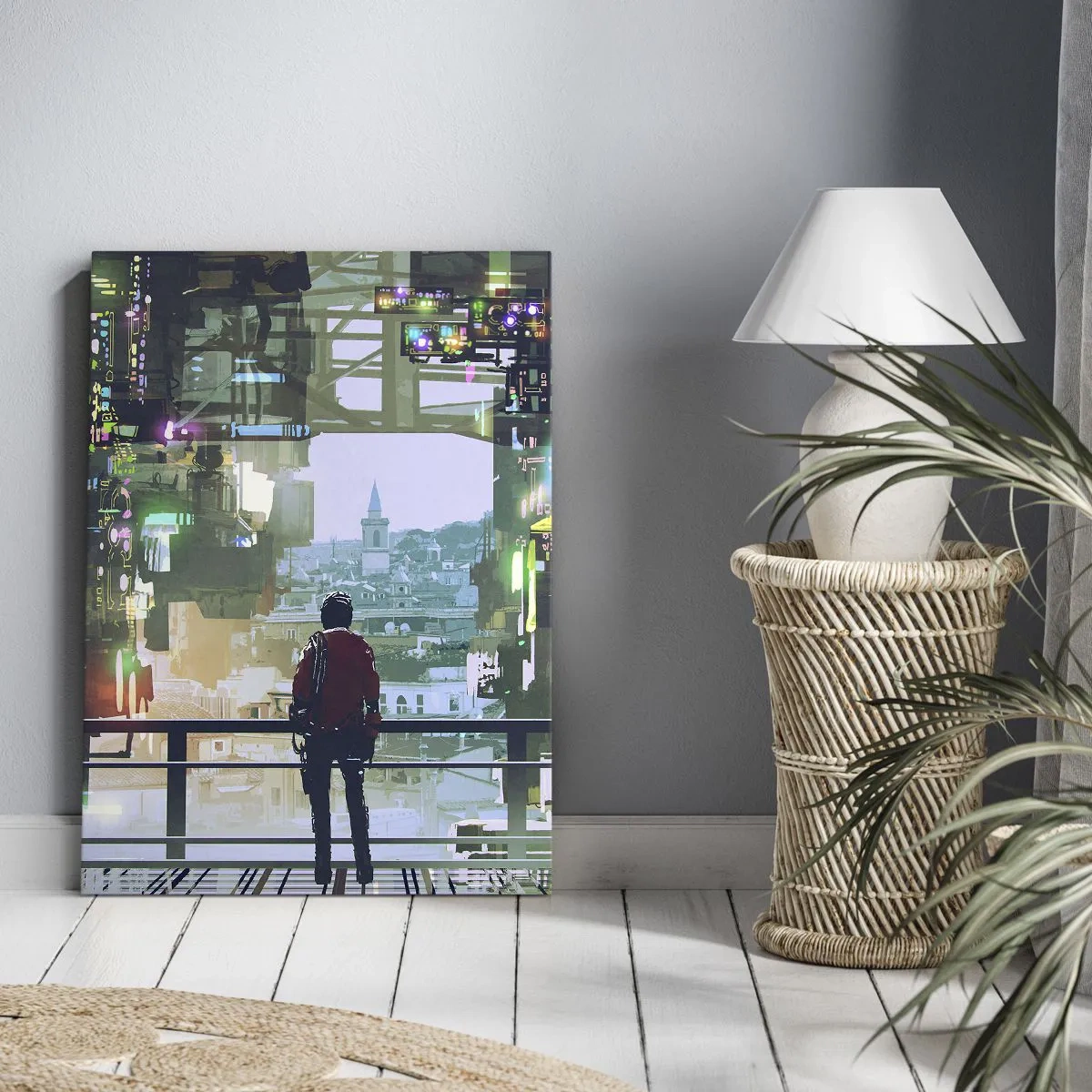 Quadro su tela - Stampe su Tela - Due mondi - 45x80 cm