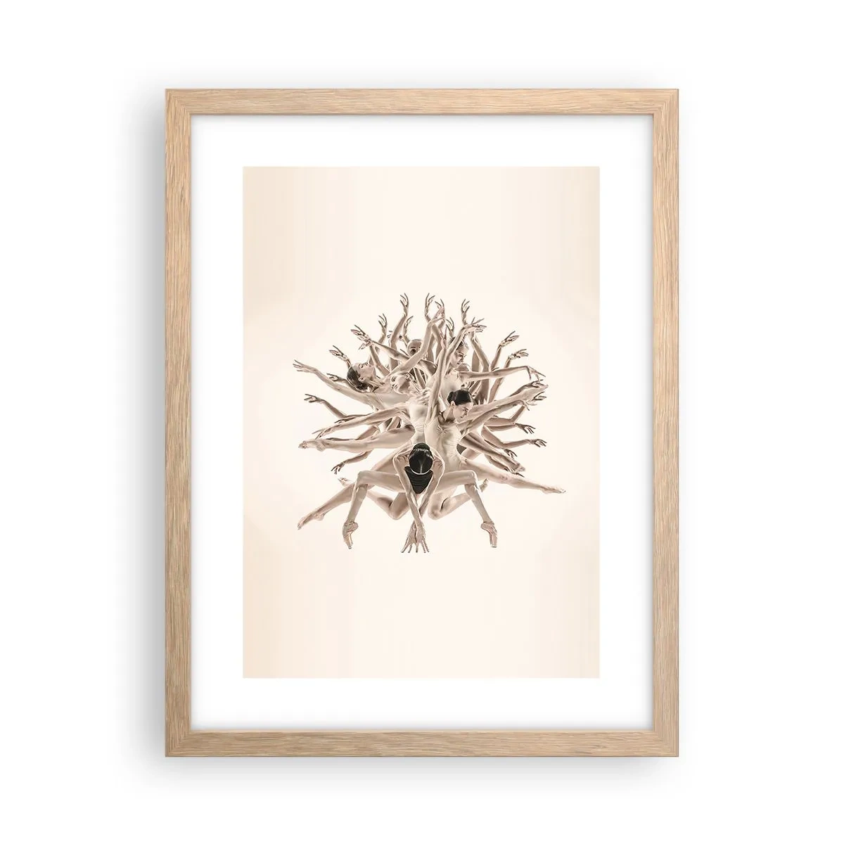 Poster in cornice rovere chiaro - Fiorendo nella danza - 30x40 cm