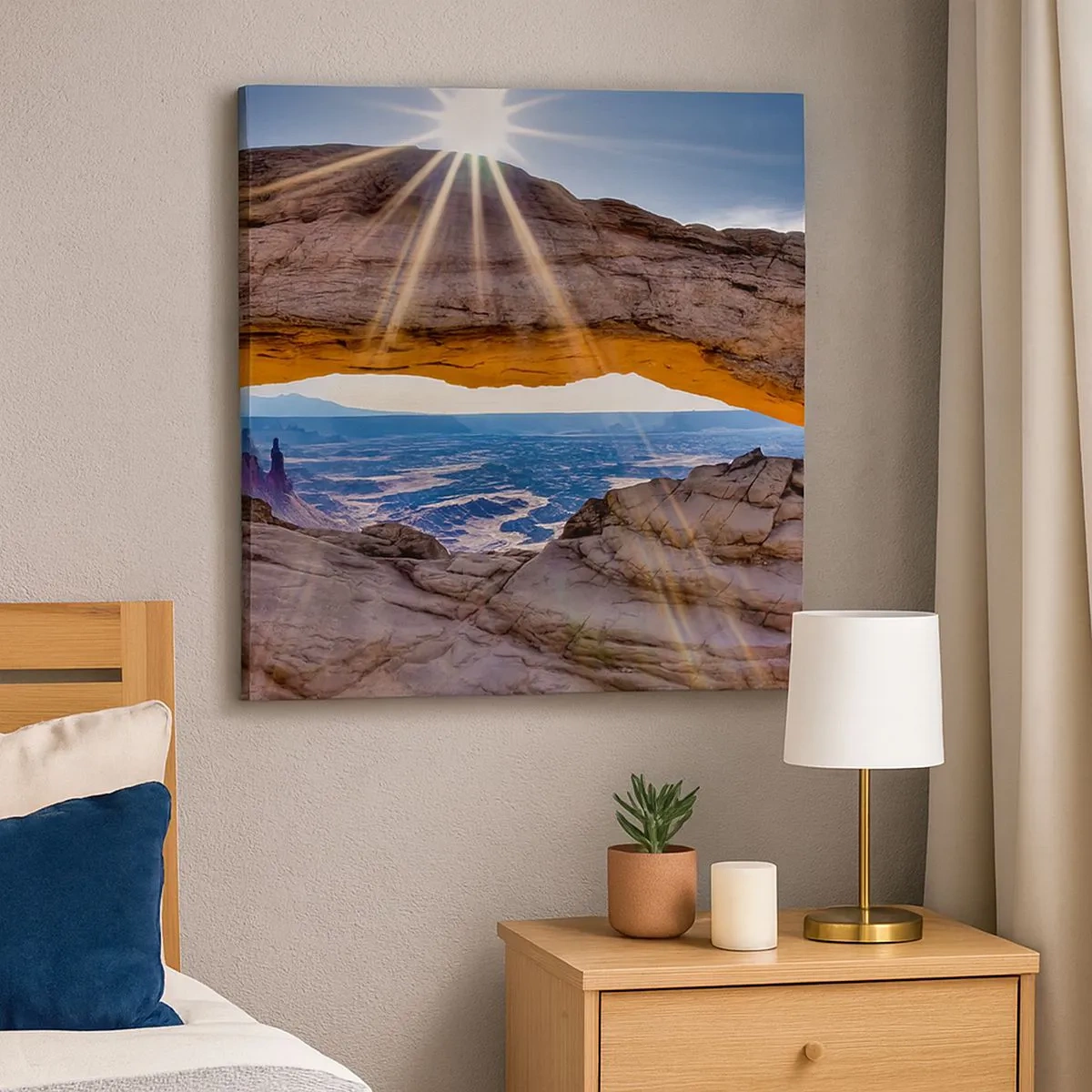 Quadro su tela - Stampe su Tela - Attraverso il portale di roccia - 30x30 cm