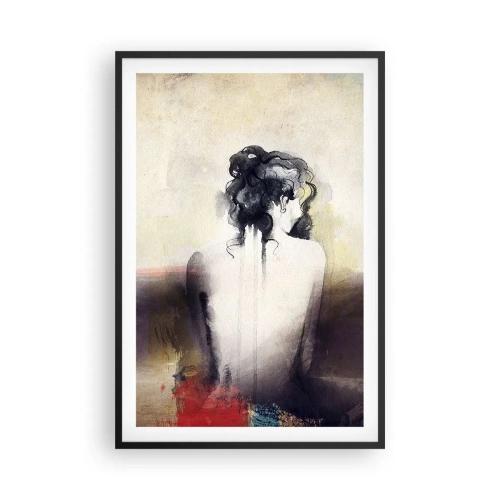 Poster in cornice nera - Linee miti, forme ovali - 61x91 cm