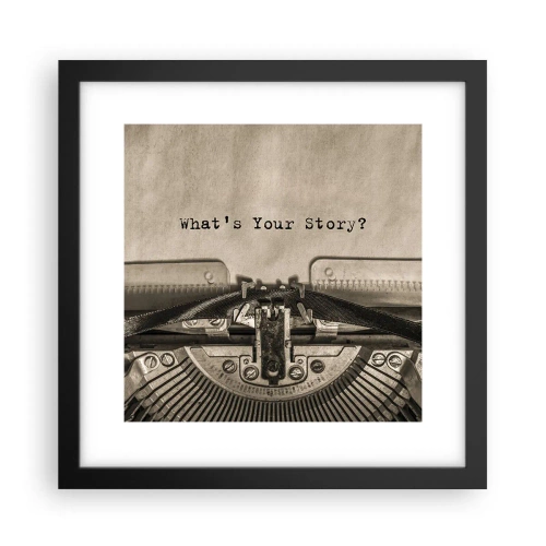 Poster in cornice nera - Rispondimi - 30x30 cm