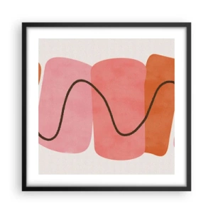 Poster in cornice nera - Il delicato movimento delle forme - 50x50 cm