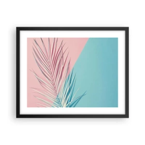 Poster in cornice nera - Impressione tropicale - 50x40 cm