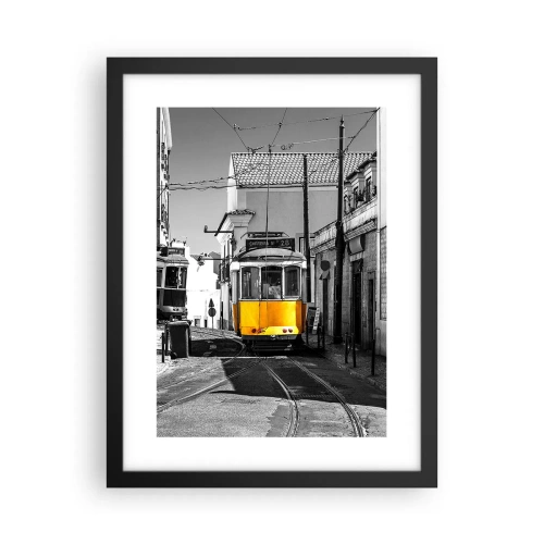 Poster in cornice nera - Lo spirito di Lisbona - 30x40 cm