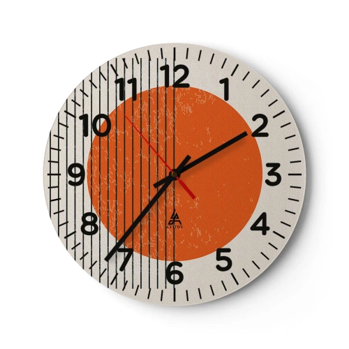Orologio da parete - Orologio in Vetro - Sempre il sole - 40x40 cm
