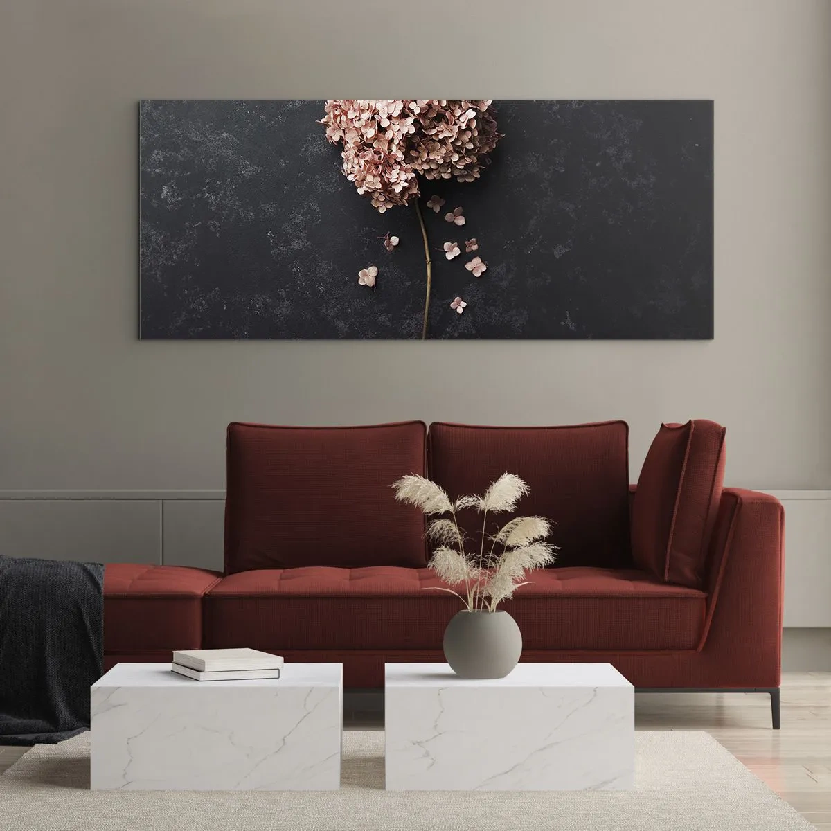 Quadro su vetro - Un vero segno romantico - 90x30 cm