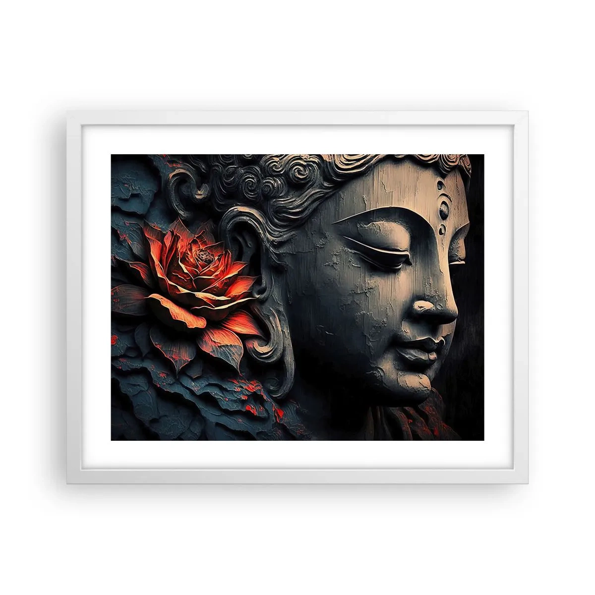 Poster in cornice bianca - In armonia con il mondo - 50x40 cm