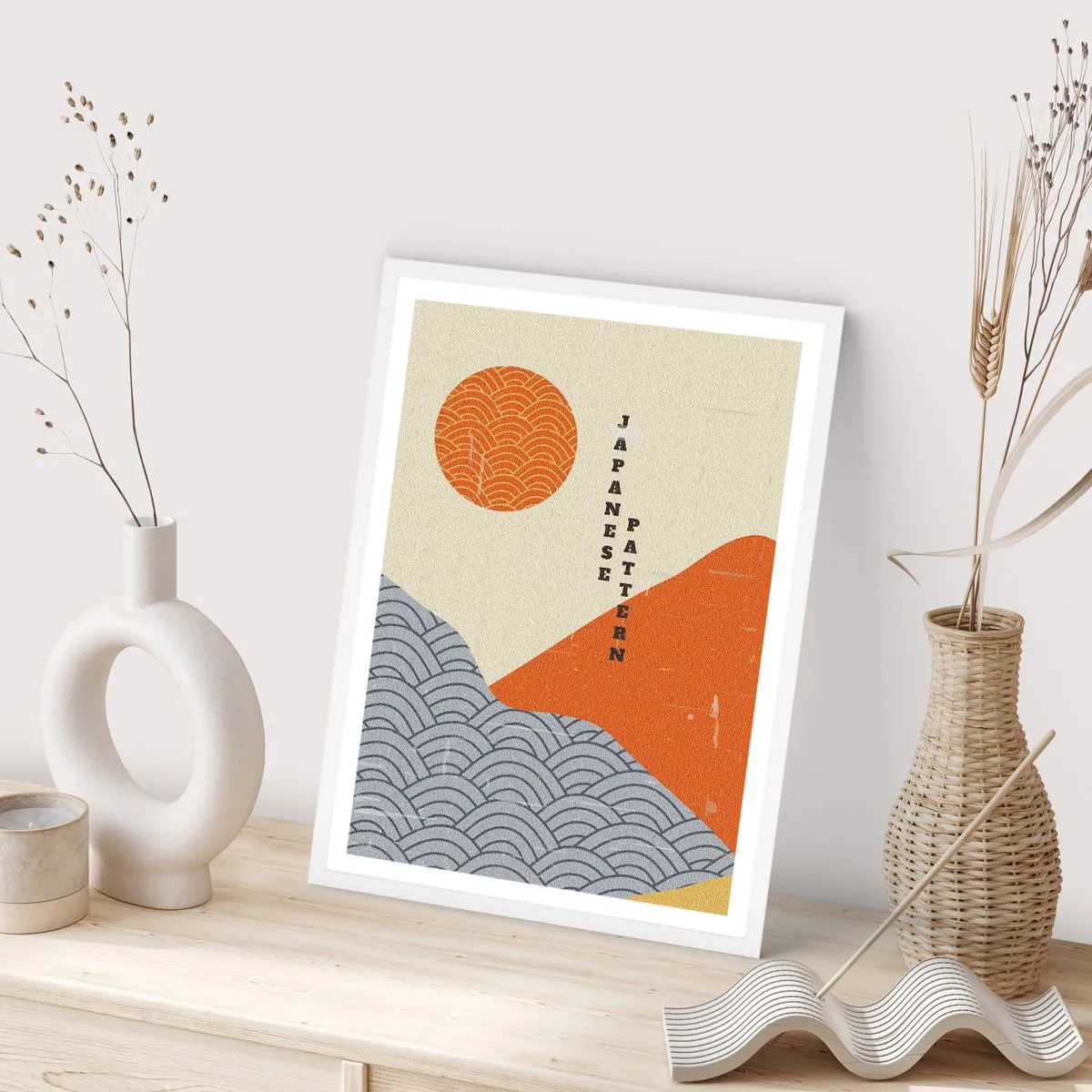 Poster in cornice bianca - Spirito giapponese - 30x40 cm