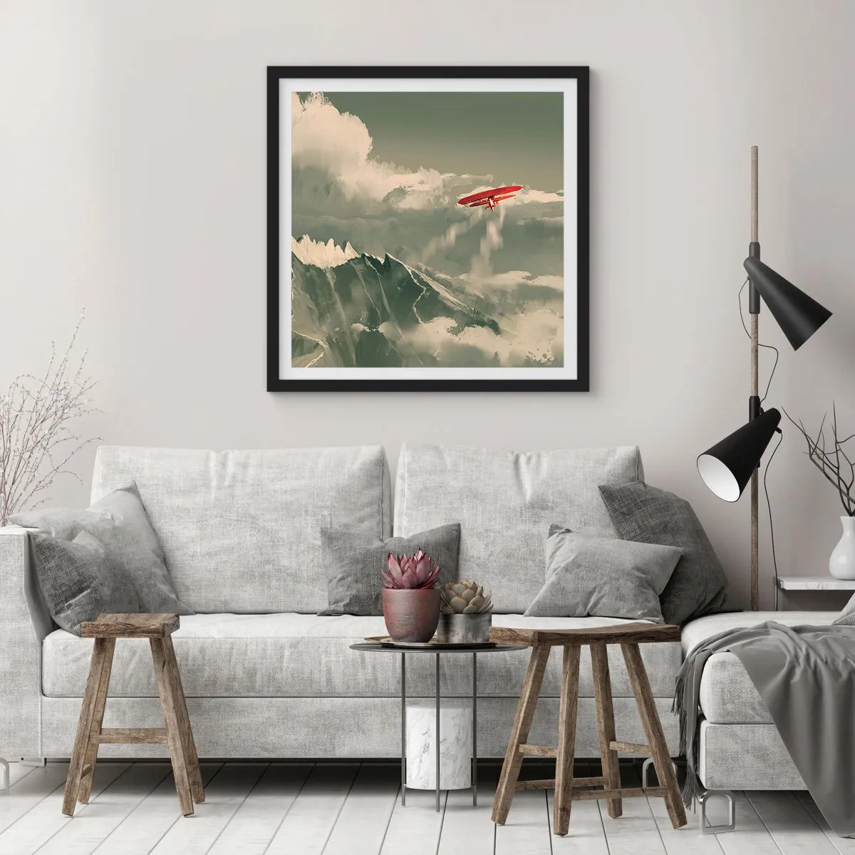 Poster in cornice nera - Pioniere senza paura - 50x50 cm