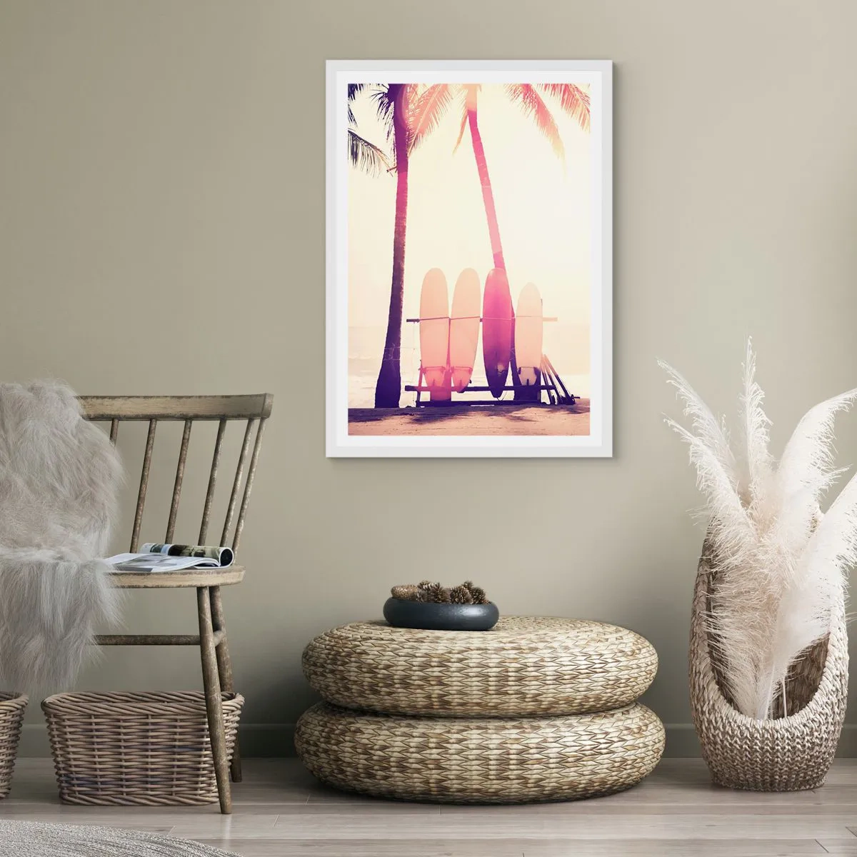 Poster in cornice bianca - Sarà un giorno fantastico - 50x70 cm