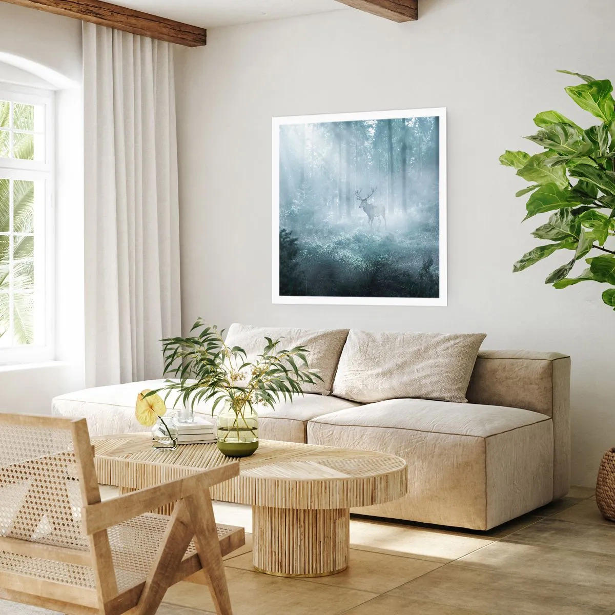 Poster - Passeggiata mattutina sulle sue terre - 30x30 cm