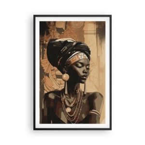 Poster in cornice nera - Maestà africana - 61x91 cm