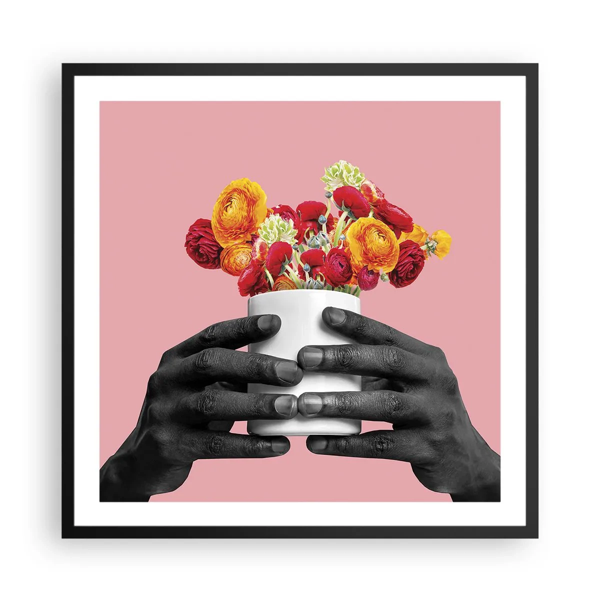 Poster in cornice nera - Apoteosi di vita - 60x60 cm