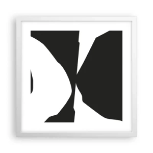 Poster in cornice bianca - Positivo - negativo - 40x40 cm