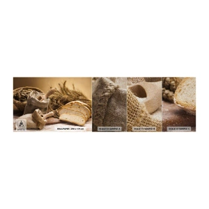 Campione di Fotomurale Premium Sand - Tagliato dal coltello - Gastronomia, Pane, Pane - 100x30 cm