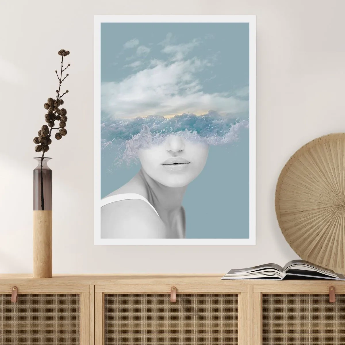 Poster - Con la testa tra le nuvole - 70x100 cm