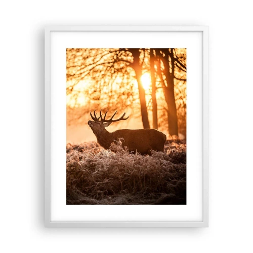 Poster in cornice bianca - Il sogno del cacciatore - 40x50 cm