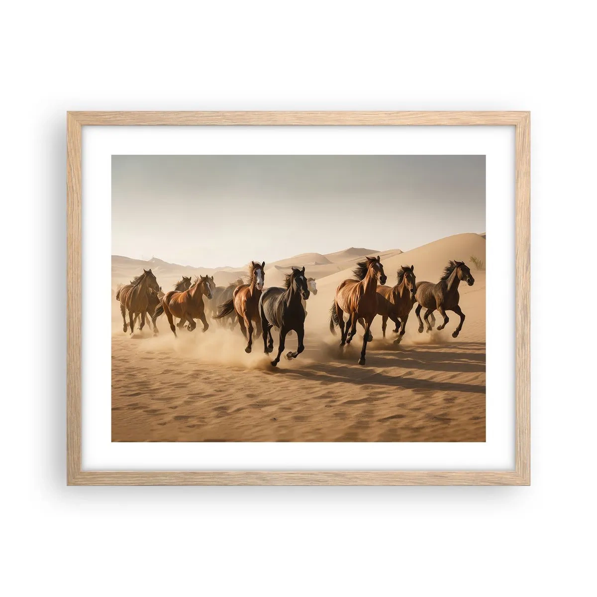 Poster in cornice rovere chiaro - Liberi come il vento - 50x40 cm