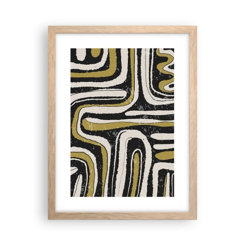 Poster in cornice rovere chiaro - Composizione: strade e vicoli - 30x40 cm