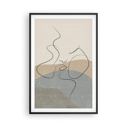 Poster in cornice nera - Come un tocco di pennello - 61x91 cm