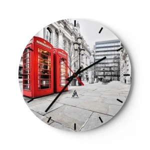 Orologio da parete - Orologio in Vetro - Welcome to London - 40x40 cm