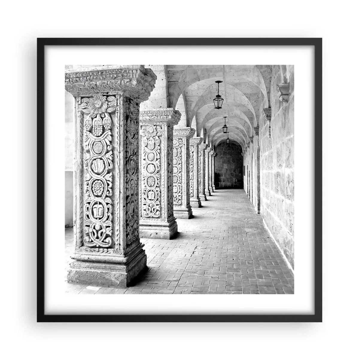 Poster in cornice nera - Dove porterà? - 50x50 cm