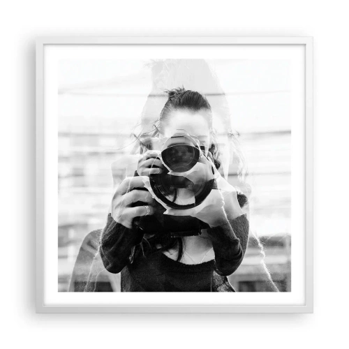 Poster in cornice bianca - Il creatore e il materiale - 60x60 cm