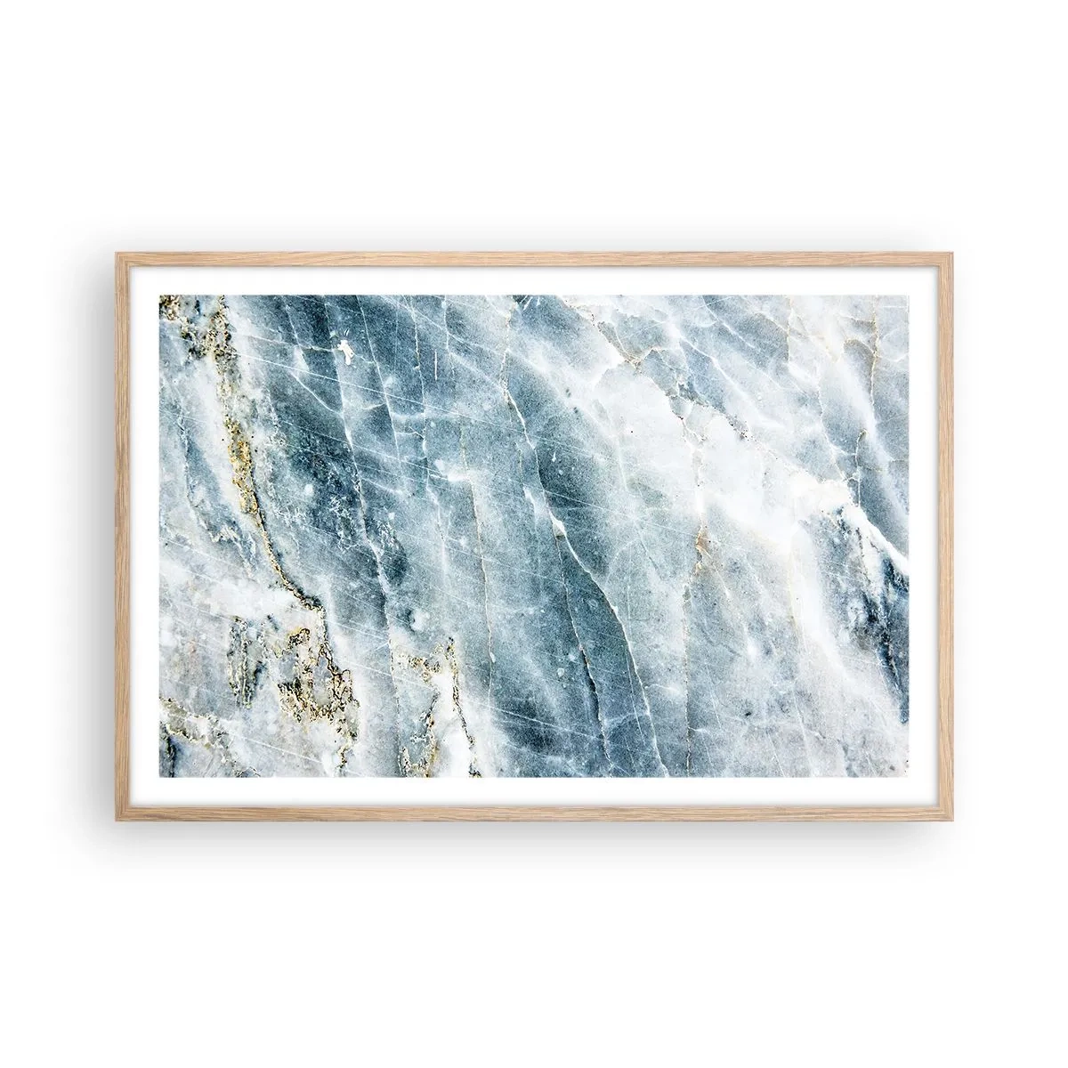 Poster in cornice rovere chiaro - Mondo di ghiaccio - 91x61 cm