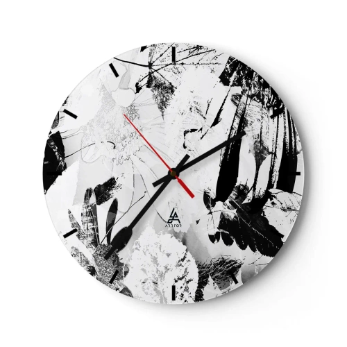 Orologio da parete - Orologio in Vetro - Autunno in negativo - 40x40 cm