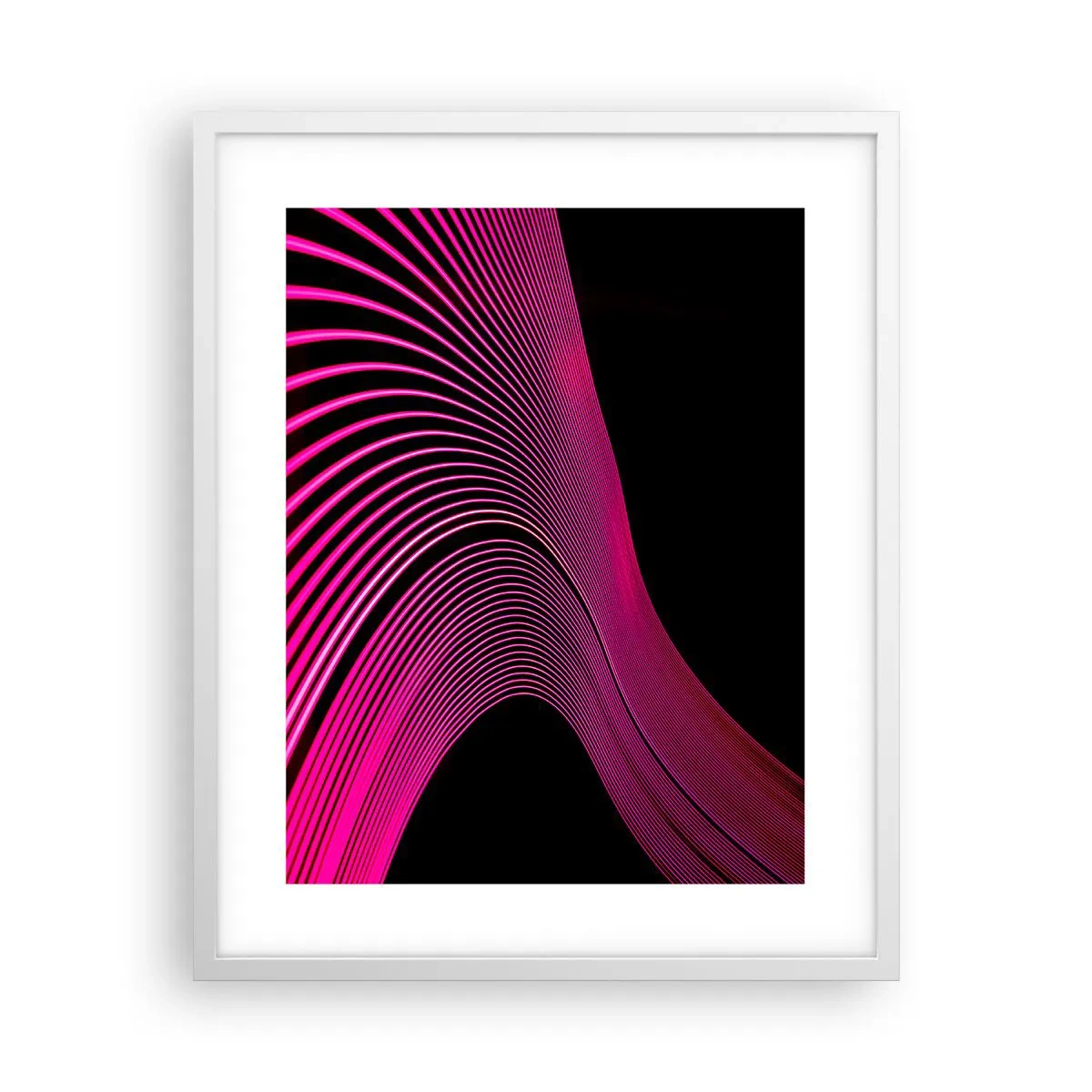 Poster in cornice bianca - Il viale della luce - 40x50 cm