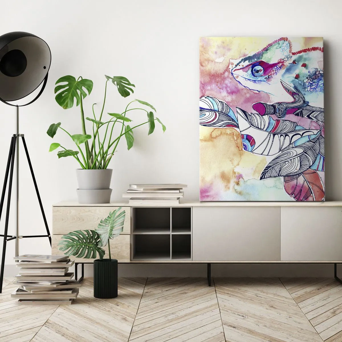 Quadro su tela - Stampe su Tela - Il nostro mondo colorato - 55x100 cm
