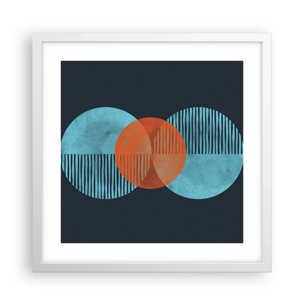 Poster in cornice bianca - Composizione simmetrica - 40x40 cm
