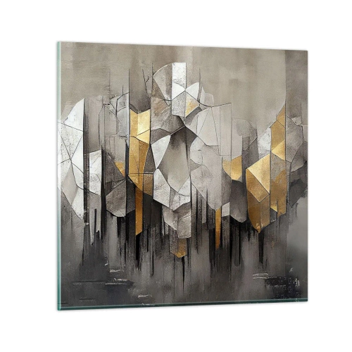 Quadro su vetro - Composizione di ghiaccio e luce - 30x30 cm