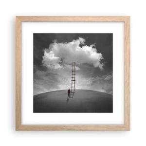 Poster in cornice rovere chiaro - Tutto è possibile - 30x30 cm