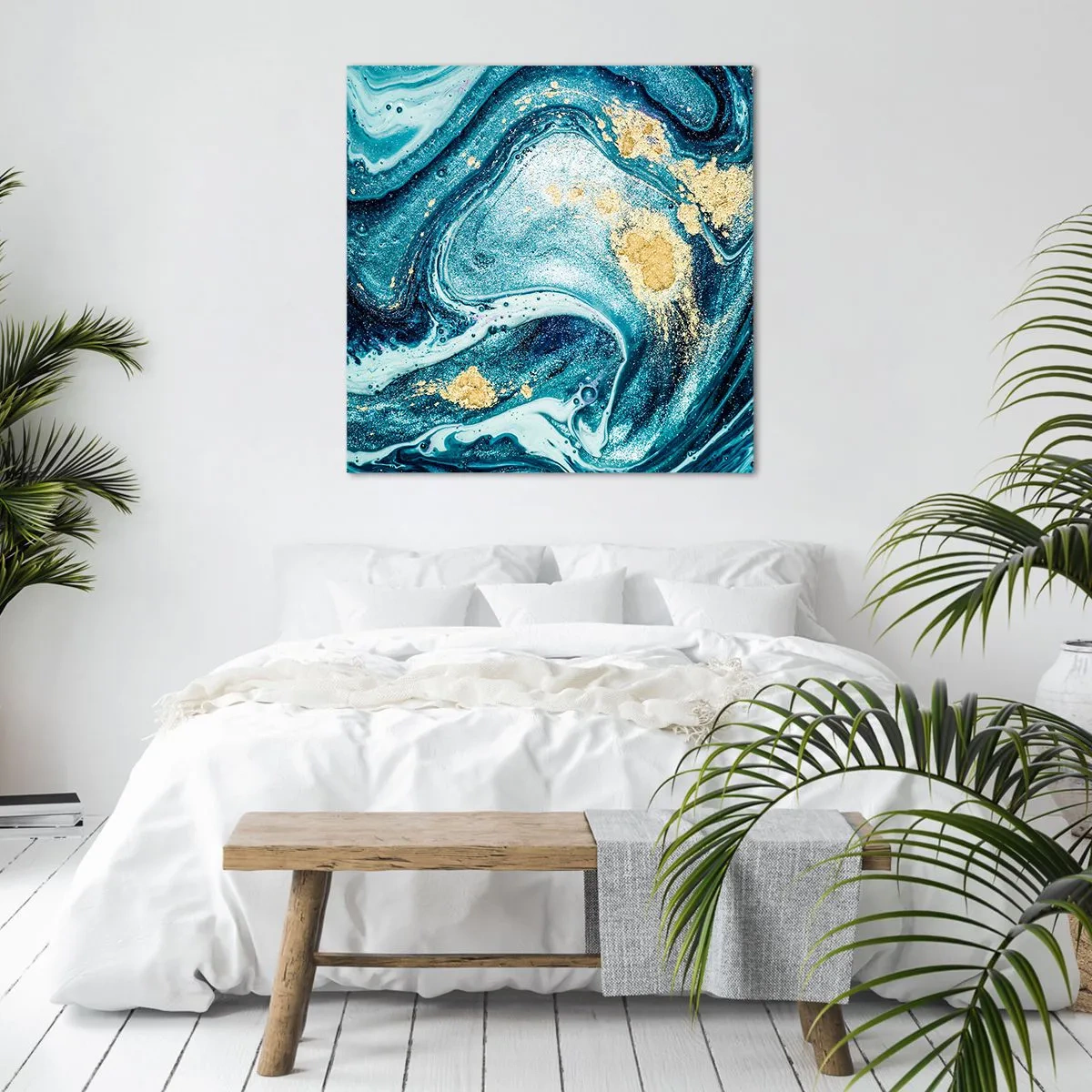 Quadro su tela - Stampe su Tela - Vortice blu - 30x30 cm