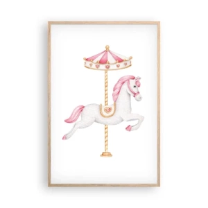 Poster in cornice rovere chiaro - Partito al galoppo. - 61x91 cm