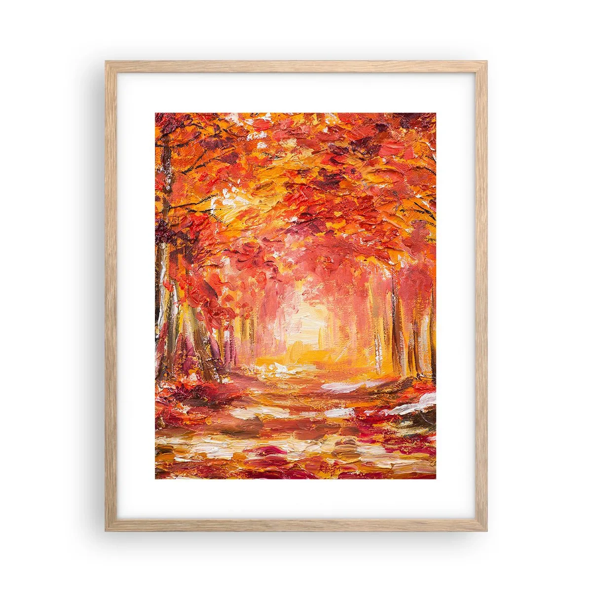 Poster in cornice rovere chiaro - Foresta di rame - 40x50 cm
