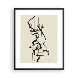 Poster in cornice nera - Forse è un paesaggio - 40x50 cm