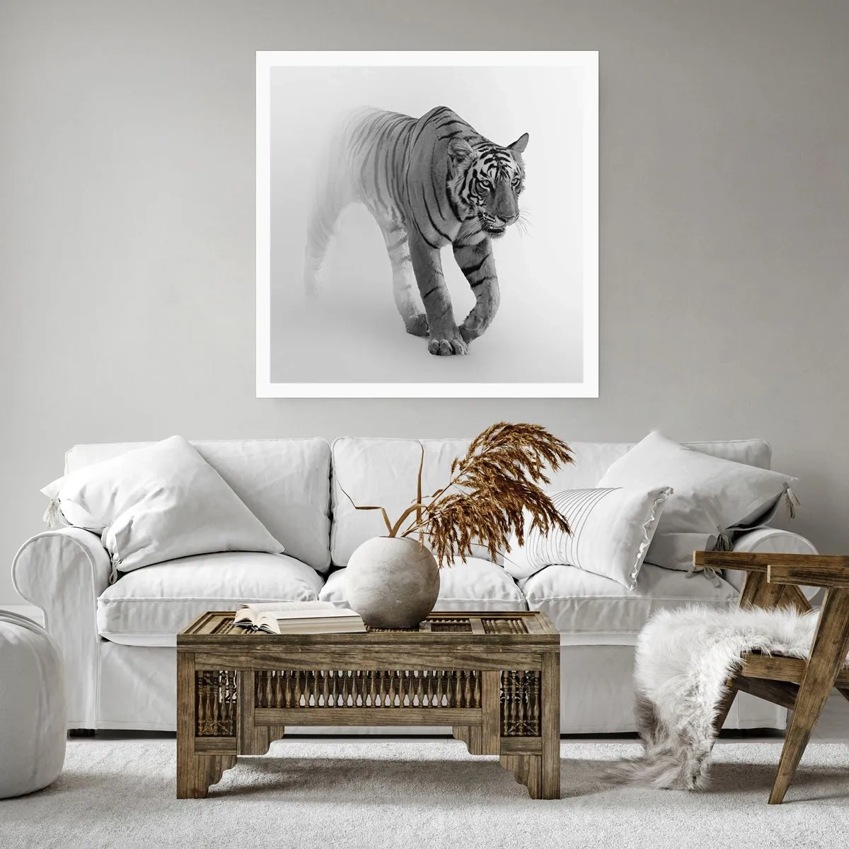 Poster - Incantato nella nebbia - 50x50 cm