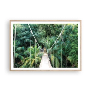 Poster in cornice rovere chiaro - Welcome to the jungle! - 100x70 cm