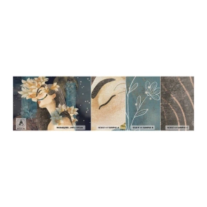 Campione di Fotomurale Premium Canvas - La favola della principessa con i gigli - Astrazione, Donna, Fiori - 100x30 cm