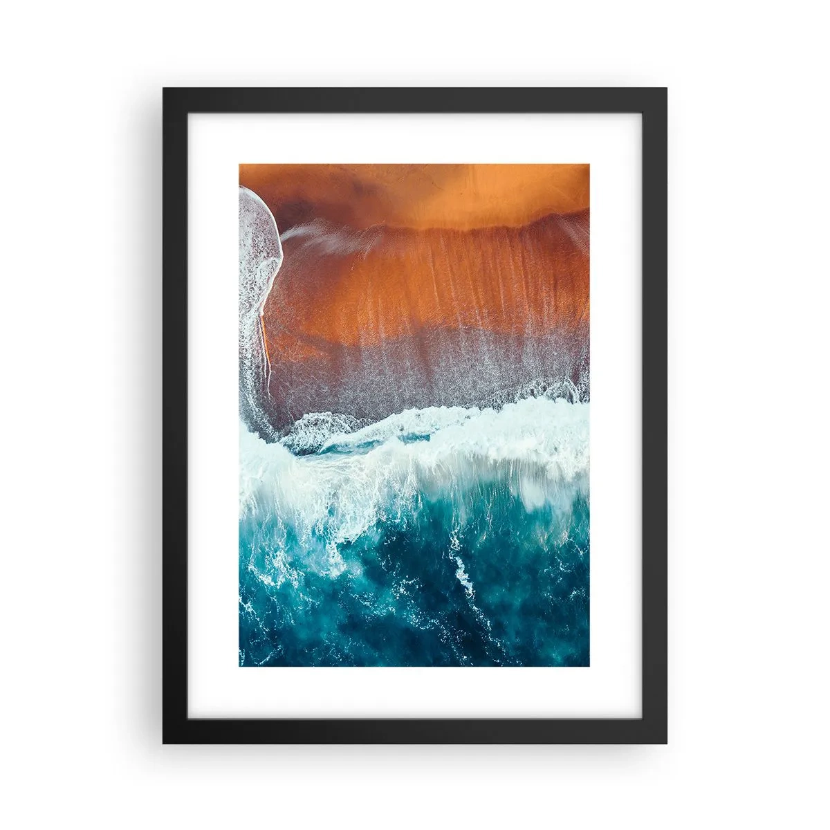 Poster in cornice nera - Il tocco dell'oceano - 30x40 cm