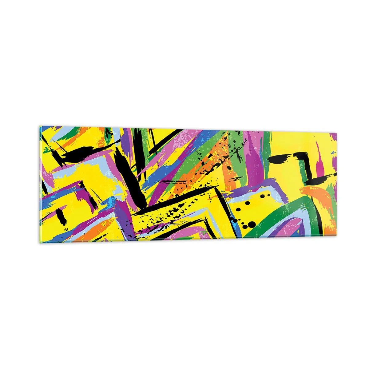 Quadro su vetro - Grida di gioia - 90x30 cm