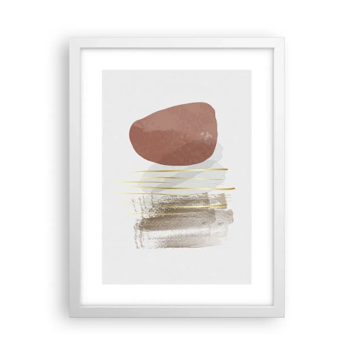 Poster in cornice bianca - Colonnato astratto - 30x40 cm