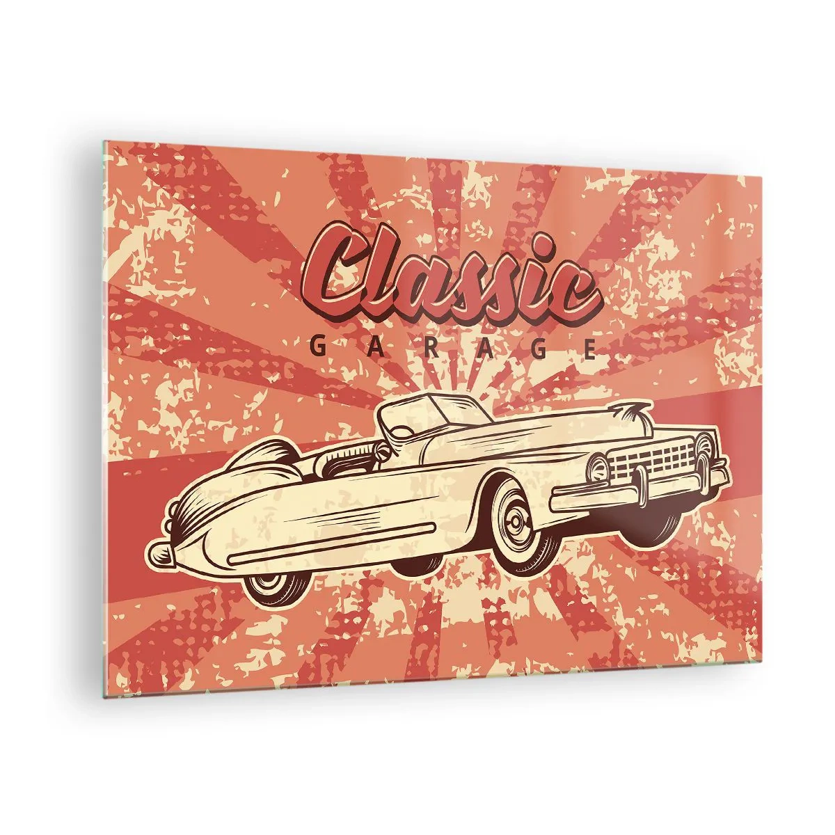 Quadro su vetro - E alla radio Elvis - 70x50 cm