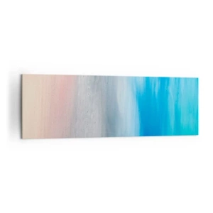 Quadro su tela - Stampe su Tela - Pennellate astratte nei toni del blu e del rosa - 160x50cm - Gli elementi: l'aria - Decorazione murale moderna per soggiorno e camera da letto ARTTOR