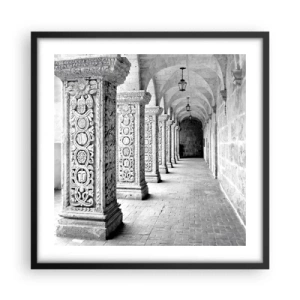 Poster in cornice nera - Dove porterà? - 50x50 cm