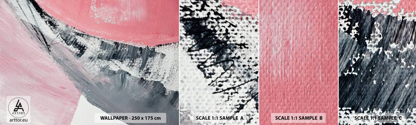 Campione di Fotomurale Adesivo Deluxe Sticker - Composizione abbinata - Astrazione, Pezzo, Colori pastello - 100x30 cm