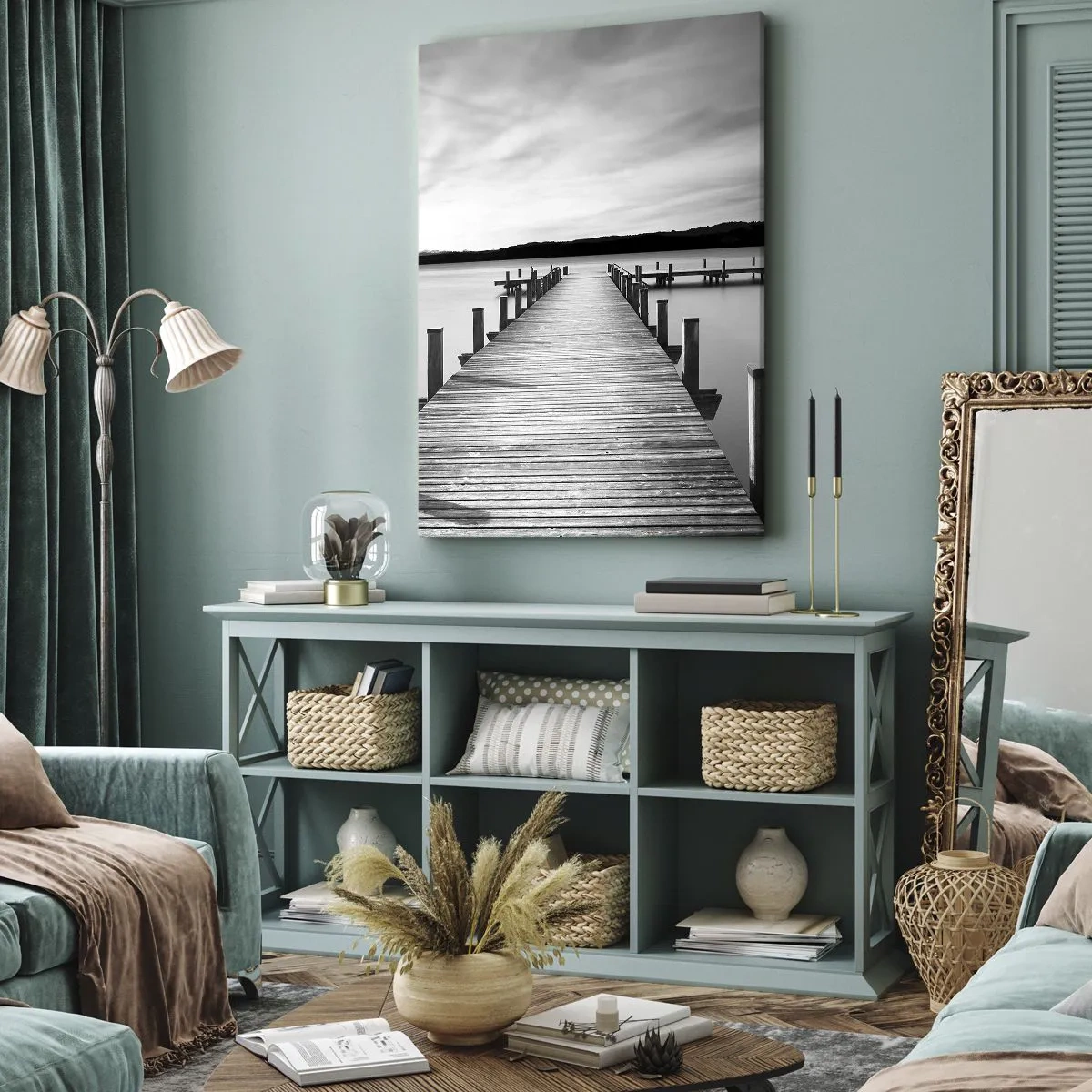 Quadro su tela - Stampe su Tela - Pace sull'acqua - 45x80 cm